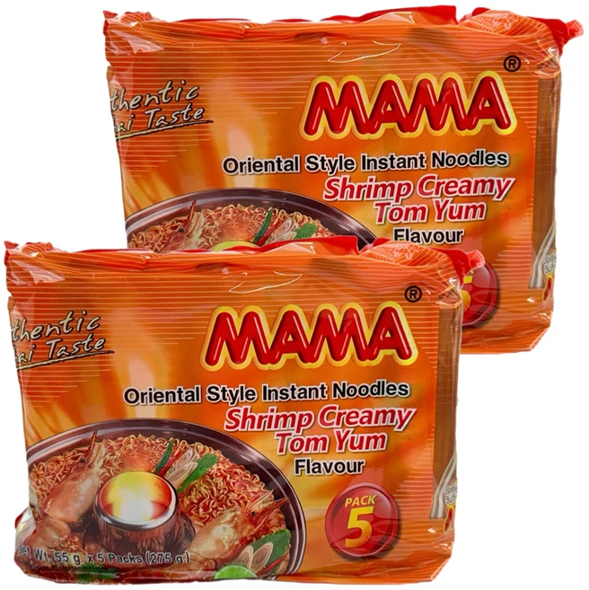 마마 쉬림프 똠냠 크리미 라면 55g, 10개 - 쿠팡