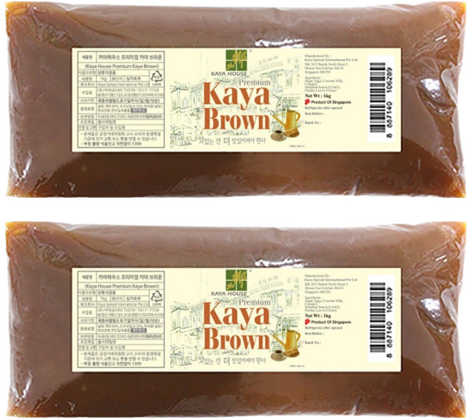 KAYA HOUSE 咖椰 咖椰醬 Brown, 1kg, 2包