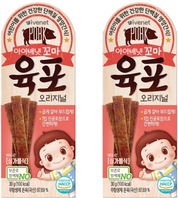 아이배냇 꼬마 육포, 오리지널, 30g, 2개
