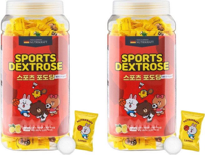 뉴트리크라프트 스포츠 포도당 캔디, 250정, 2개