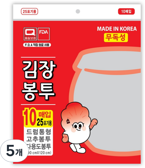 우진크린라이프 김장봉투 90 x 120 cm, 특특대형이상, 10개입, 5개