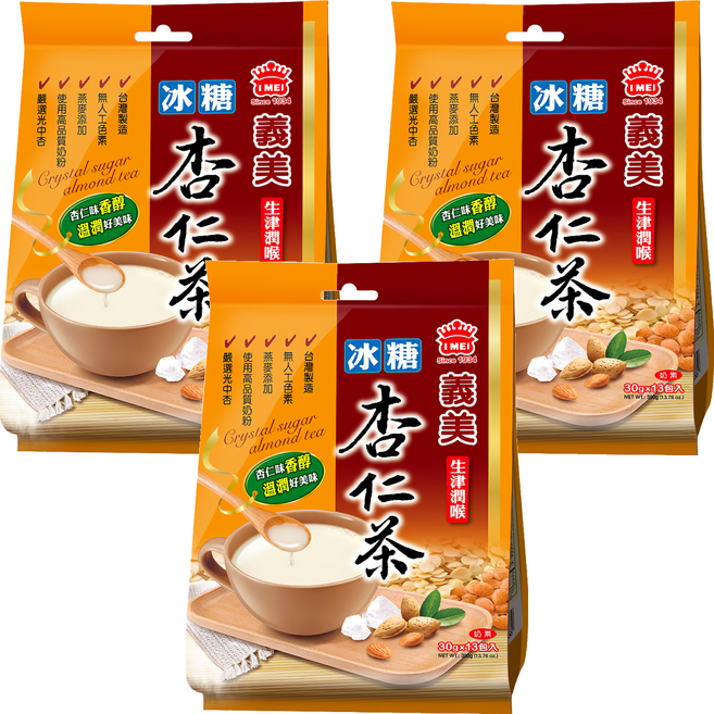義美 冰糖杏仁茶, 390g, 3袋