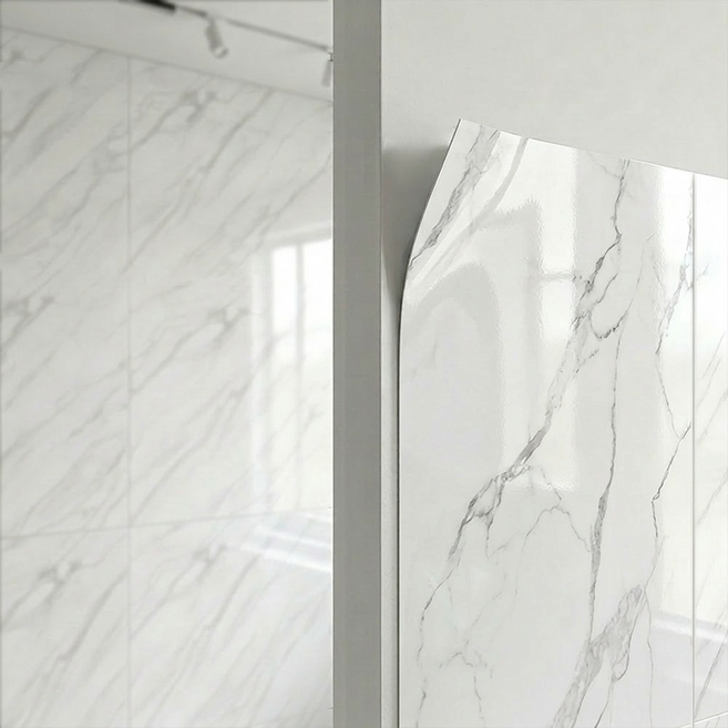 온아름 타일 시트지 붙이는 타일 스티커 주방 욕실 대리석 리폼 벽지 10P, 그레이마블