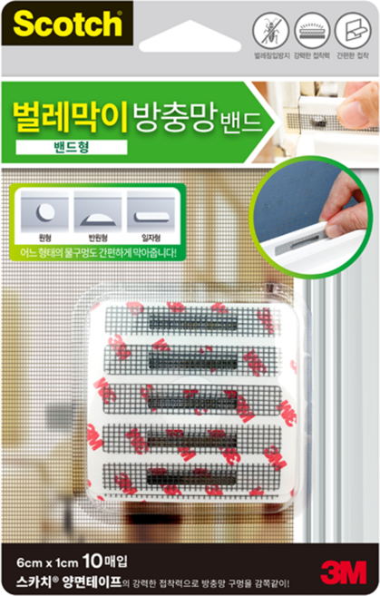 스카치 벌레막이 방충망 밴드 10P, 1개