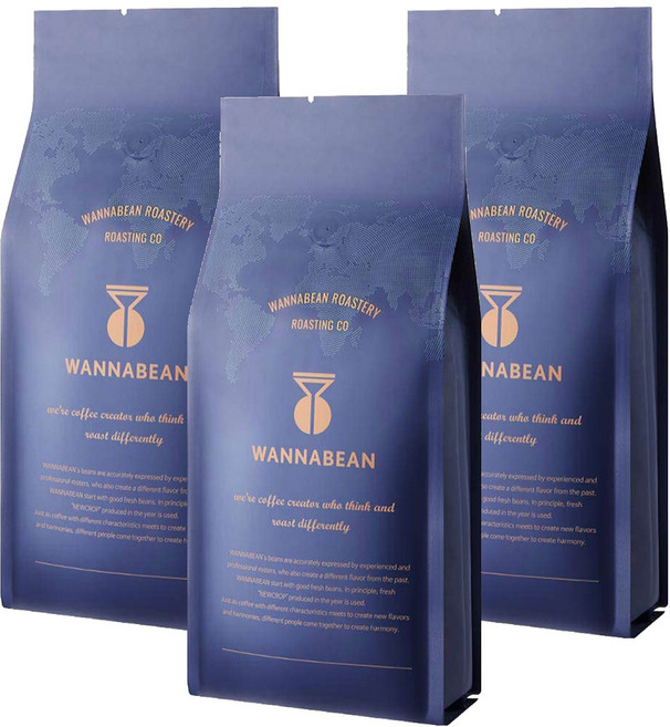 워너빈 다크 초콜렛 블렌드 원두, 1kg, 3개