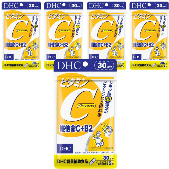 DHC 台灣公司貨 維他命C + B2 30日份, 60顆, 578mg, 5包