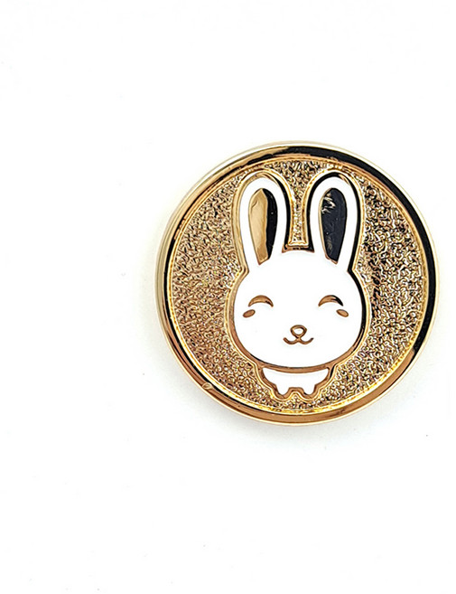 지봇골프 십이지신 써클칩 캐릭터 골프 볼마커, 묘토끼 (골드), 1개