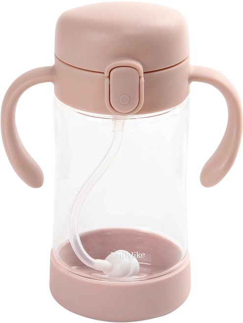 Dailylike Bonbon 重力球吸管杯 2.0, 300ml, 1個, 草莓粉