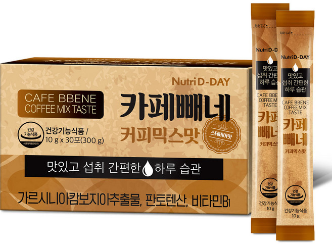 Nutri D-DAY 藤黃果即溶三合一咖啡 30條入, 300g, 1盒