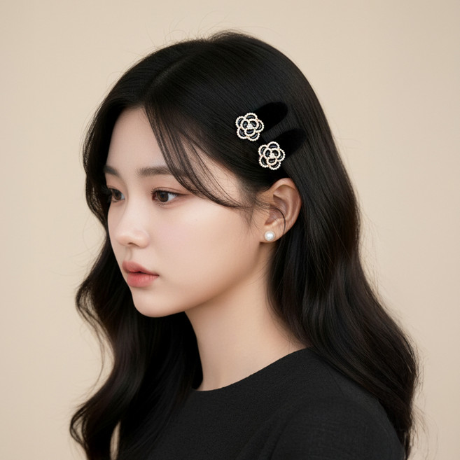 미다미 니로 플라워 노블 미니 집게핀 1346 2p