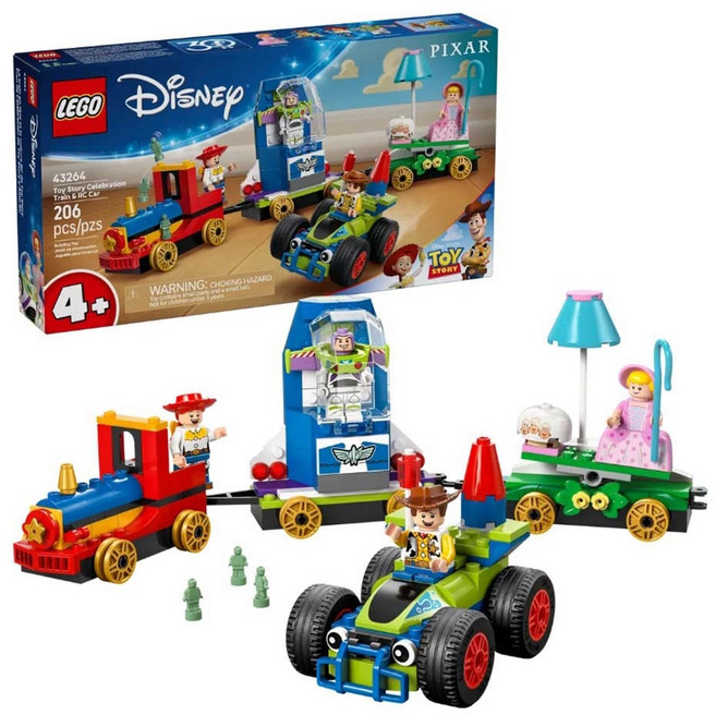 LEGO 樂高 迪士尼玩具總動員慶典列車積木組 206片, 1組, 玩具總動員慶典列車和遙控糾察隊