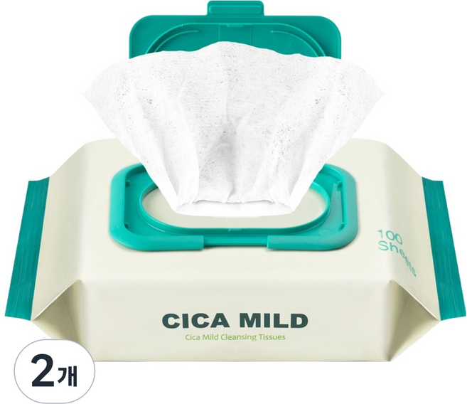 메디플라워 시카 마일드 클렌징 티슈, 2개, 100매입