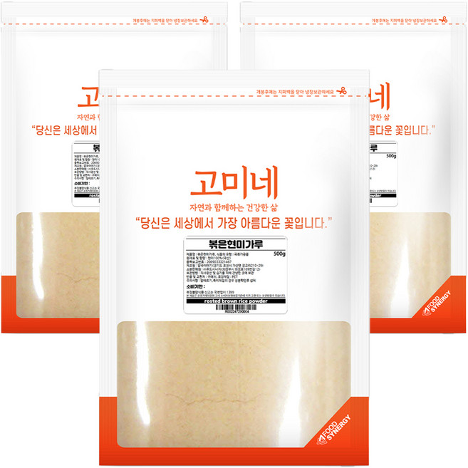 고미네 볶은현미가루, 500g, 3개