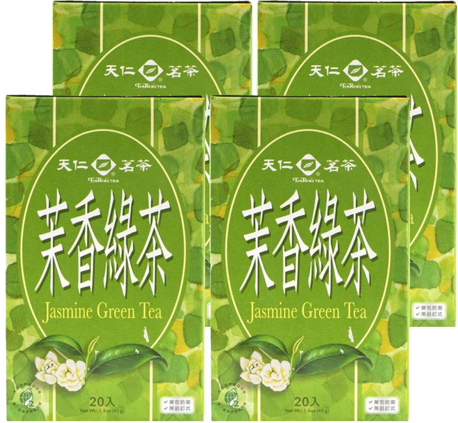 天仁茗茶 茉香綠茶, 2g, 20包, 4盒