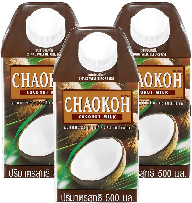 椰奶, 500ml, 3個