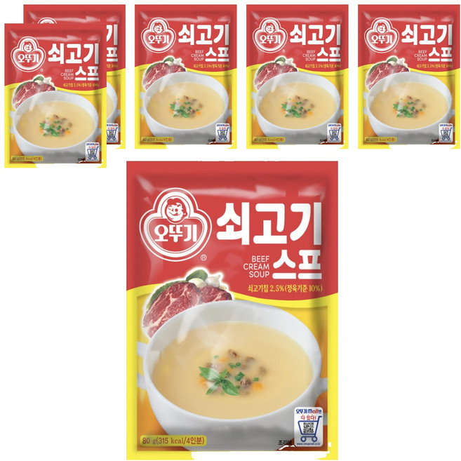 오뚜기 쇠고기 스프, 80g, 6개