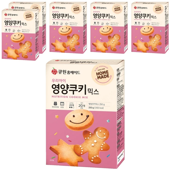 큐원 우리아이 영양쿠키믹스, 250g, 6개 - 쿠팡