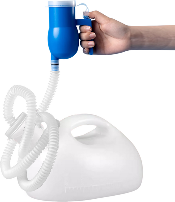 Joinmade 大容量男性用簡易便攜式尿壺 + 床邊用收集器 2L 套組, 1個, 白色