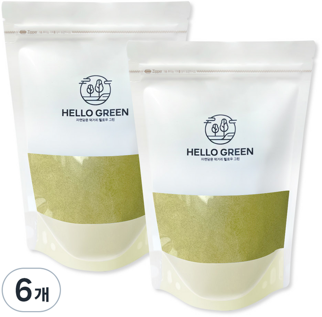헬로우그린 모링가잎분말, 6개, 500g