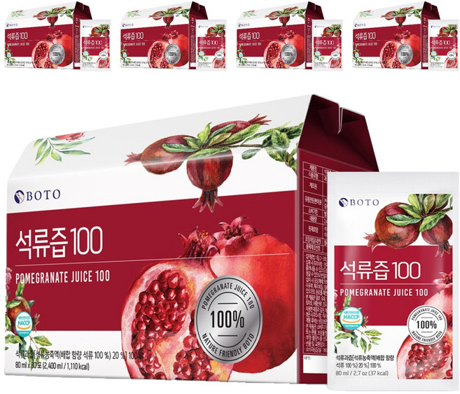 보뚜 석류즙 100, 80ml, 150개