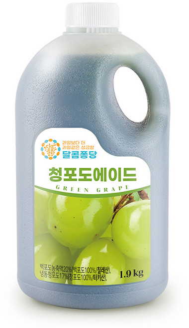 달콤퐁당 청포도 에이드 농축액, 1개, 1.9kg