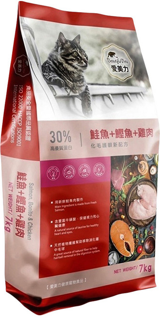 Beautiful Pets 愛美力 全齡貓糧, 化毛護眼, 7kg, 1袋