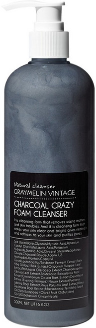 그레이멜린 대용량 크레이지 폼 클렌져 차콜, 500ml, 1개