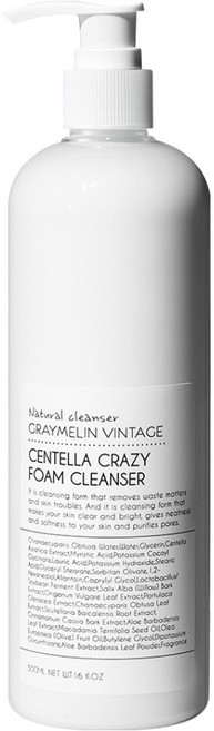 그레이멜린 대용량 크레이지 폼 클렌져 센텔라, 500ml, 1개
