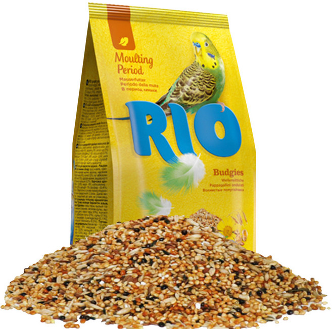 RIO 사랑앵무 잉꼬 깃털 영양 새모이 21022, 1kg, 1개