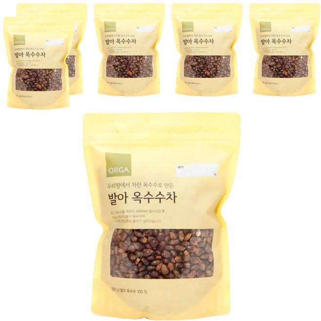 올가홀푸드 ORGA 발아 옥수수차, 500g, 1개입, 6개