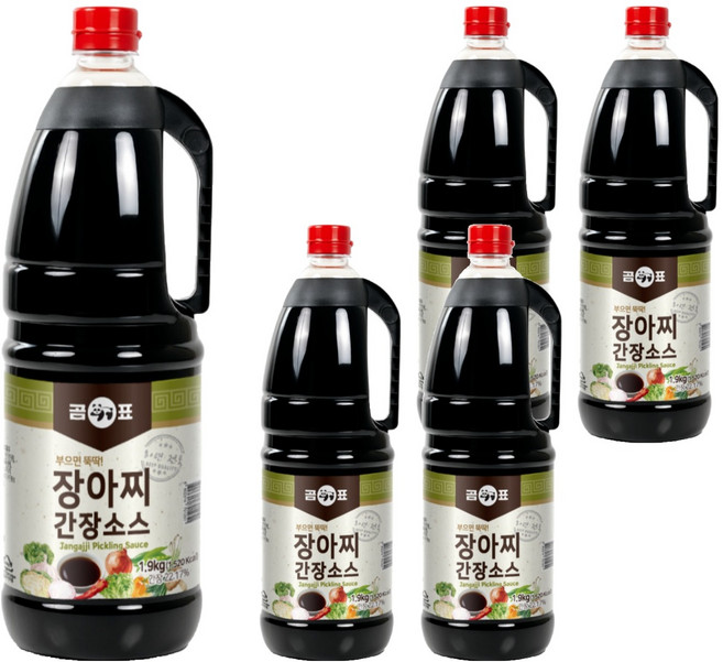 곰표 장아찌 간장소스, 1.9kg, 5개
