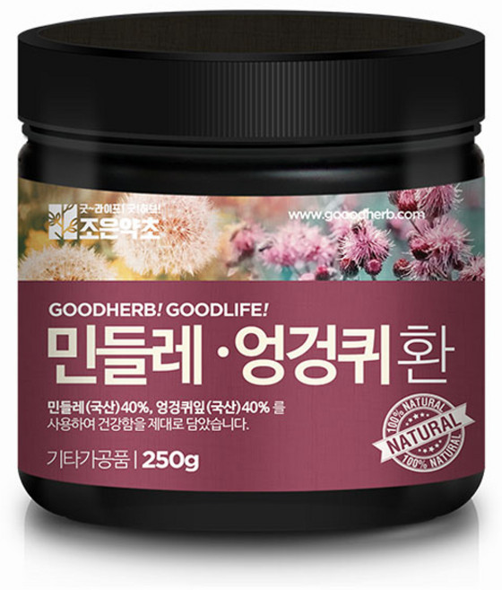 조은약초 프리미엄 민들레엉겅퀴환, 1개, 250g
