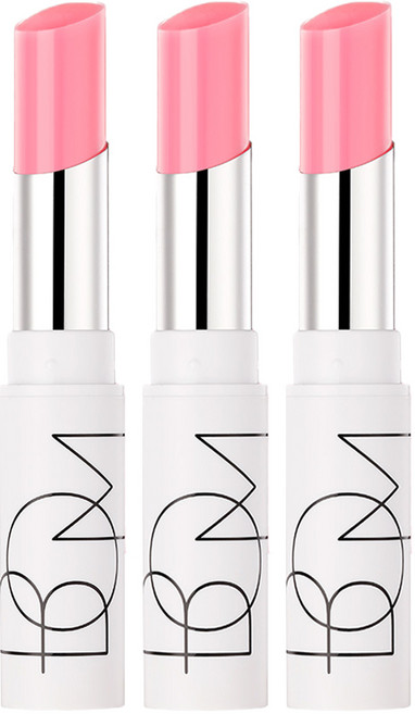 비오엠 듀이 립밤, 03 퓨어핑크, 4.5g, 3개