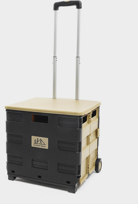 아웃도어포레스트 다용도 접이식 카트 덮개포함 특대형, 골든베이지, 1개