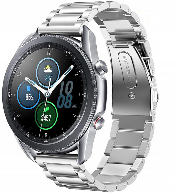 아이엠듀 갤럭시워치 호환 메탈 쥬빌레 기본형 스트랩, 무광실버, 1개