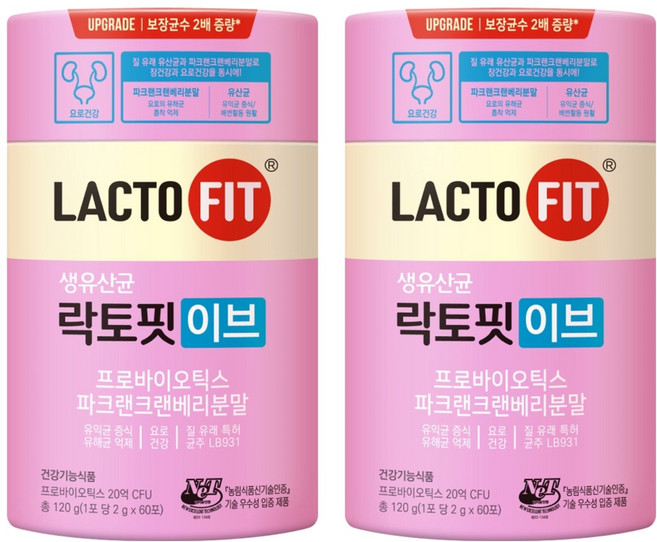 락토핏 이브 유산균, 120g, 2개