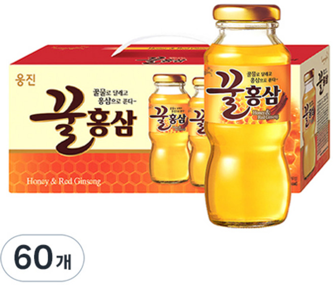 웅진 꿀 홍삼 혼합 음료, 180ml, 60개