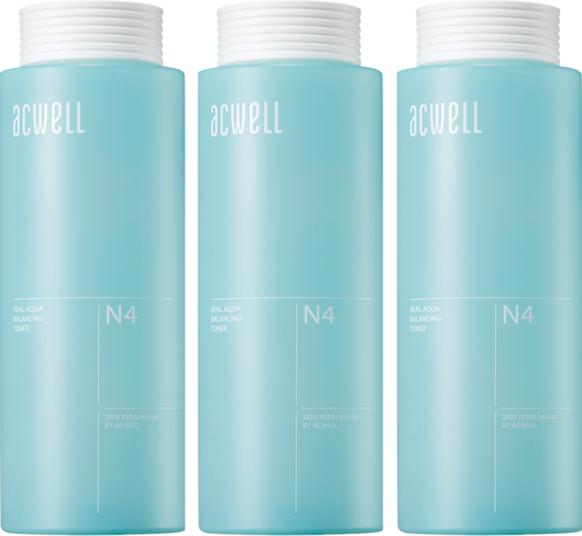 아크웰 리얼 아쿠아 밸런싱 토너, 160ml, 3개
