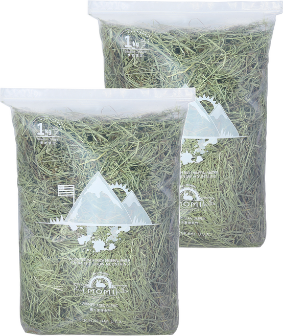 momi 摩米 農夫皇牌系列 特選二割提摩西草飼料, 1kg, 2包