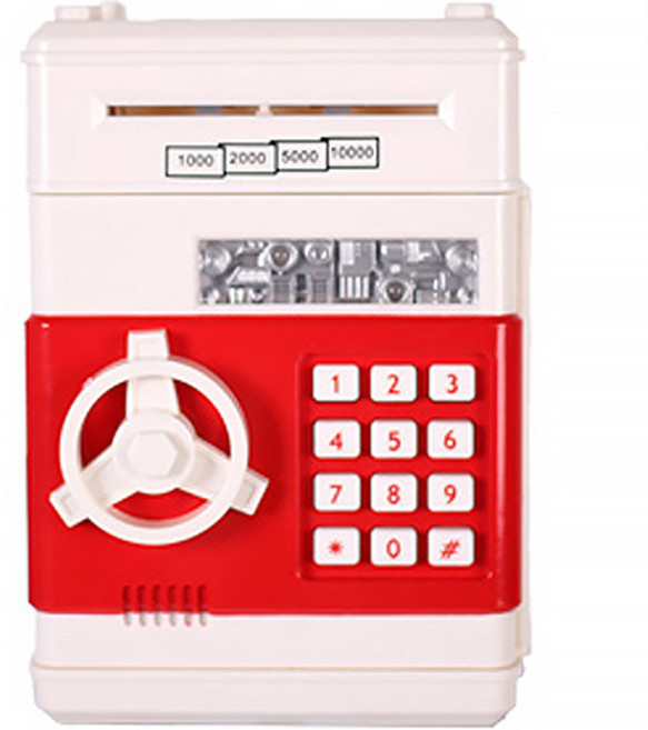 STOLIVING Hiddentem ATM 迷你保險箱 紙鈔存錢筒, 白色, 1個