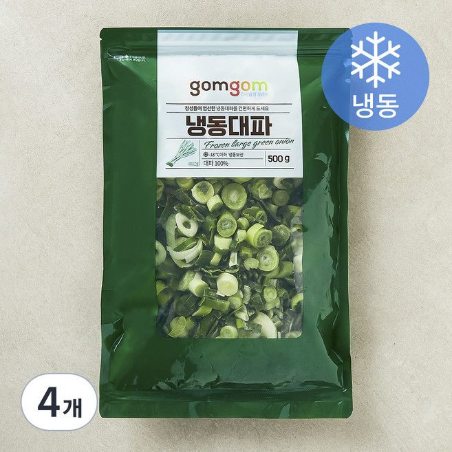 곰곰 냉동대파, 500g, 4개