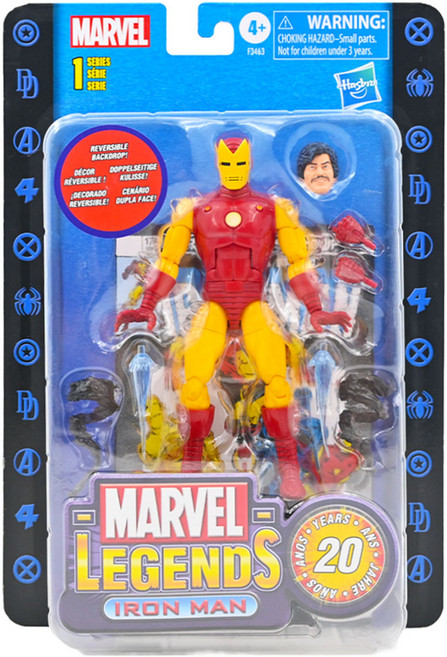 Hasbro 孩之寶 Marvel 漫威 復古吊卡 鋼鐵人 東尼史塔克 漫畫版 20週年, 1個