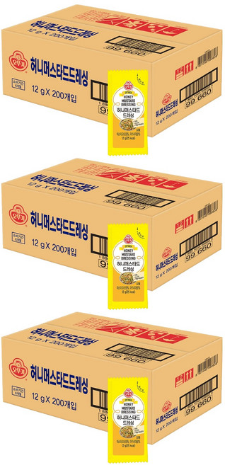 오뚜기 허니머스타드, 12g, 600개