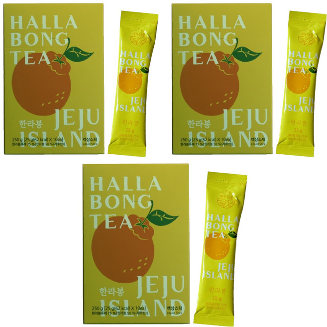 제주담움 한라봉 과일차 스틱, 250g, 10개입, 3개