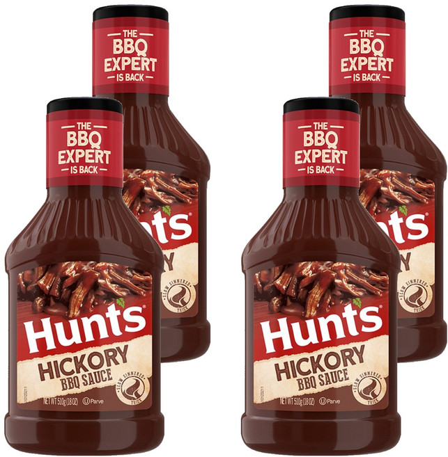 헌트 히코리향 바베큐소스, 510g, 4개
