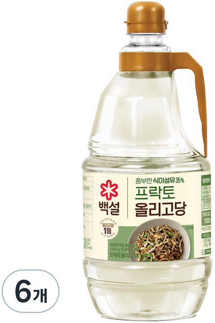 백설 프락토 올리고당, 6개, 2.45kg