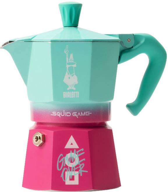 비알레띠 익스프레스 오징어 게임 모카포트 3컵, 혼합색상, 1개