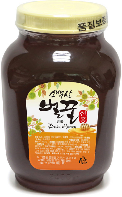 소백산벌꿀 선흥 사양 밤꿀, 1개, 2.4kg