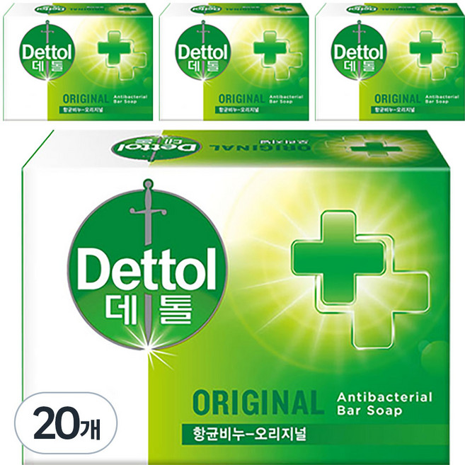 데톨 향균 비누 오리지널, 100g, 20개
