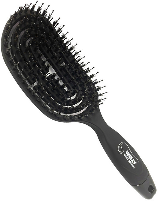 그레이거 웰리 무빙헤드 벤트브러쉬, 1개, 블랙